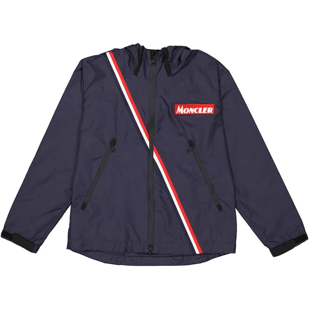 商品Moncler|Logo Stripe Detail Jacket in Blue,价格¥4806,第1张图片