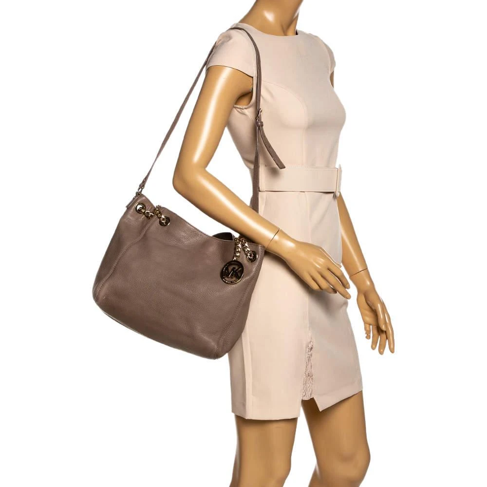 商品[二手商品] Michael Kors|Michael Michael Kors Beige Leather Jet Set Chain Hobo,价格¥1176,第2张图片详细描述