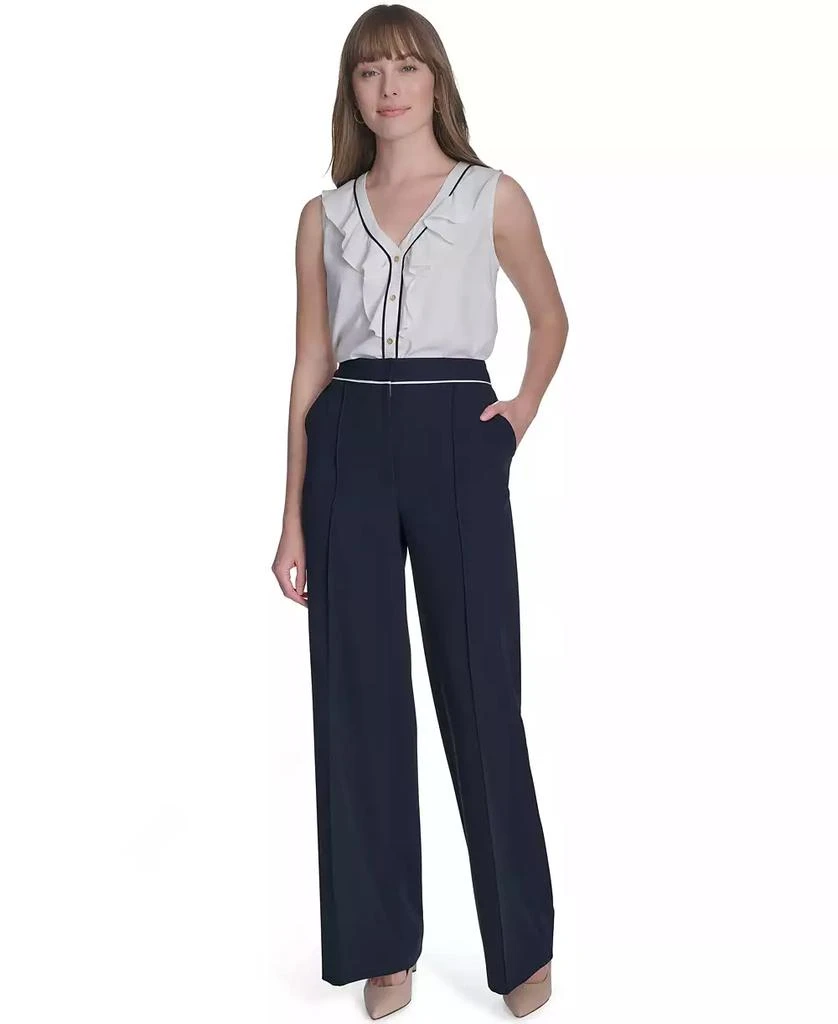 商品Tommy Hilfiger|Women's Tipped High-Rise Bootcut Pants,价格¥733,第4张图片详细描述