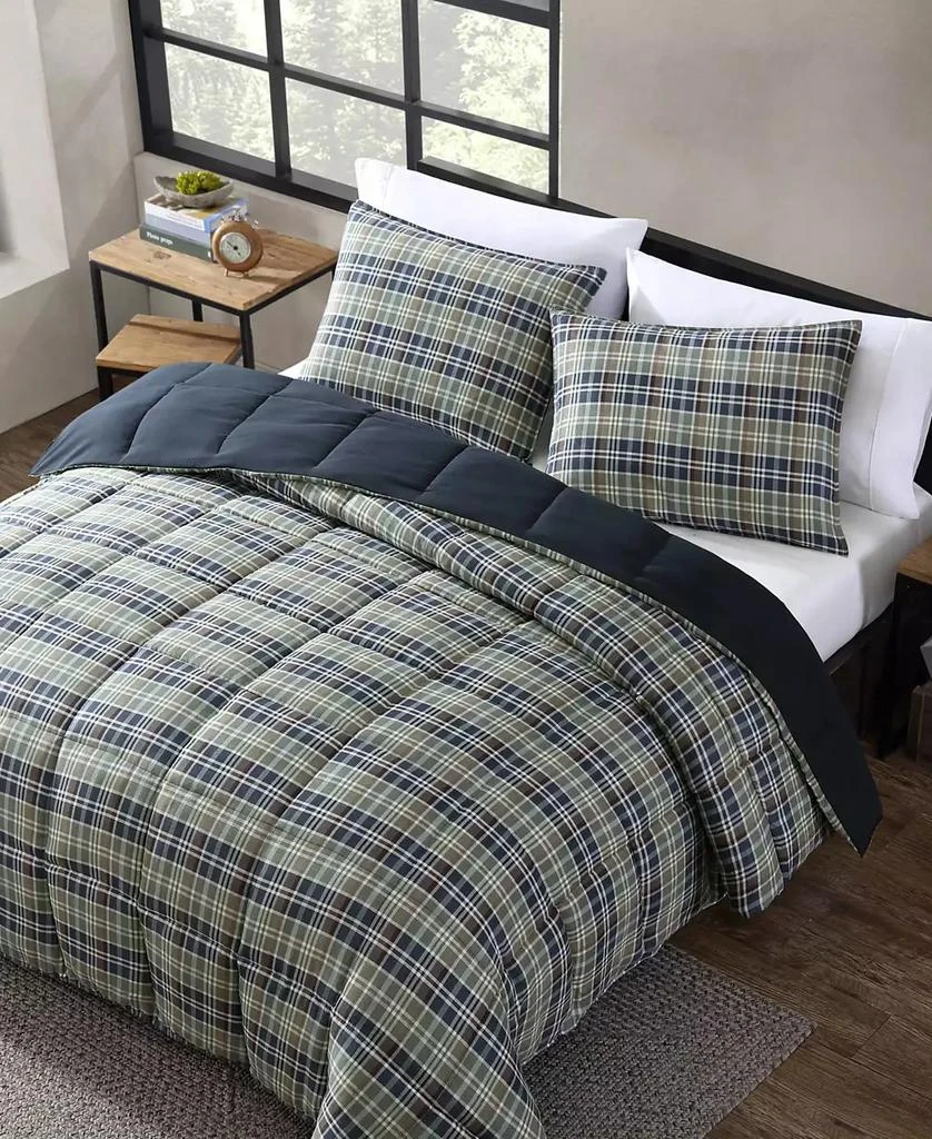 商品Eddie Bauer|Rugged Plaid Microsuede Reversible Comforter Set,价格¥654,第2张图片详细描述
