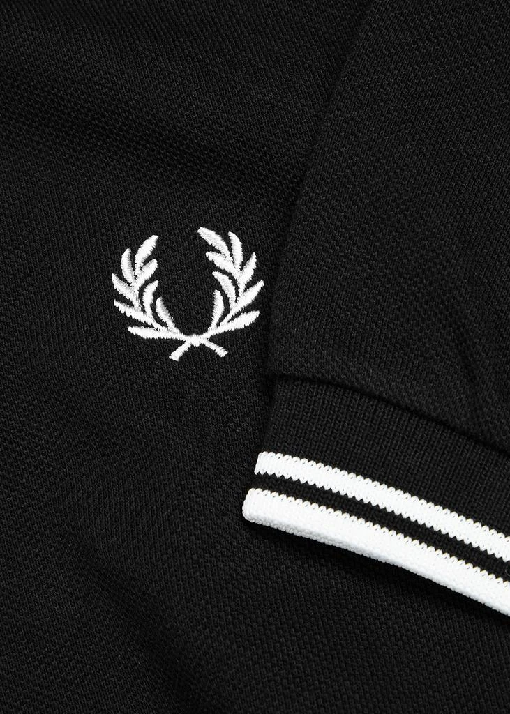 商品Fred Perry|M3600 black piqué cotton polo shirt,价格¥771,第5张图片详细描述