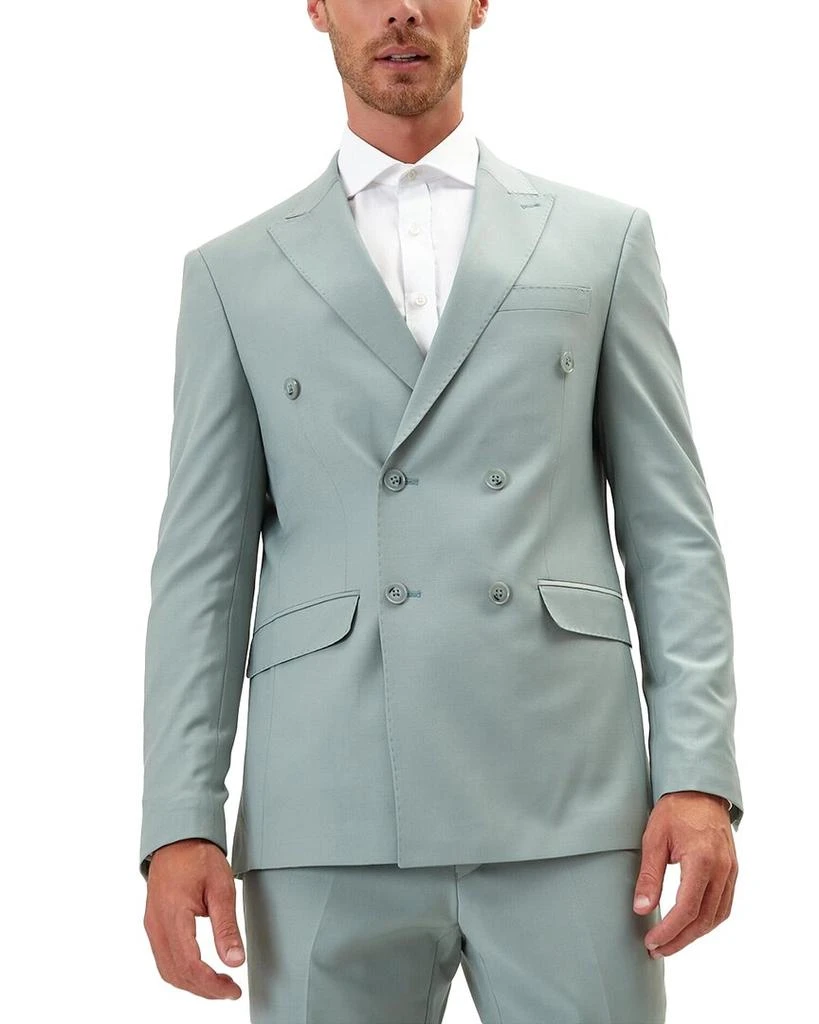 商品RON TOMSON|Ron Tomson Double-Breasted Merino Wool-Blend Suit,价格¥1971,第1张图片
