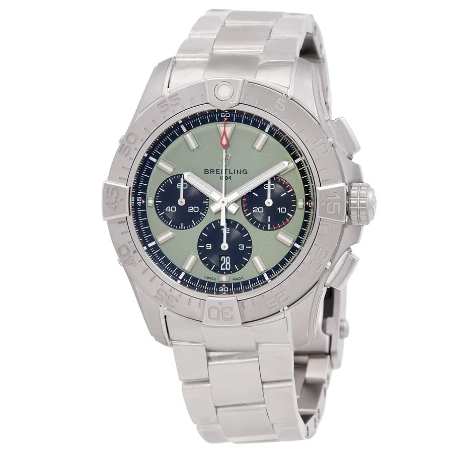 商品BREITLING|Breitling Avenger B01 44mm Chronograph Automatic Green Dial Men's Watch AB0147101L1A1,价格¥31449,第1张图片