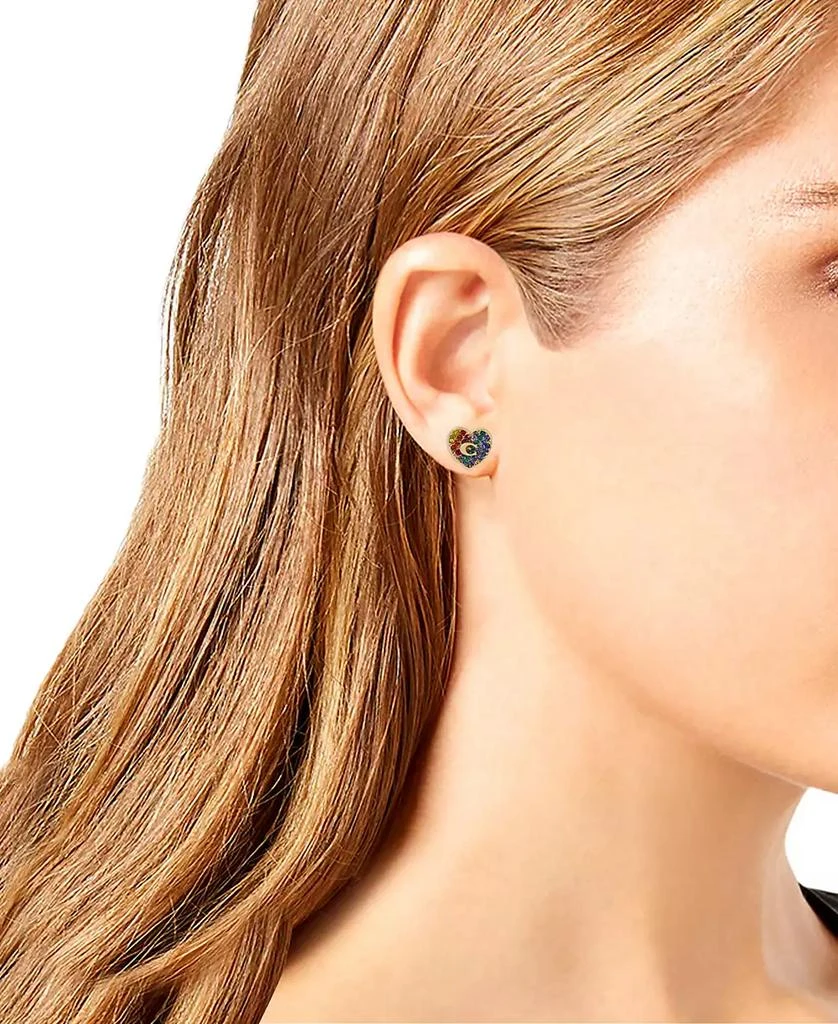 商品Coach|Pave Heart Stud Earrings,价格¥294,第2张图片详细描述
