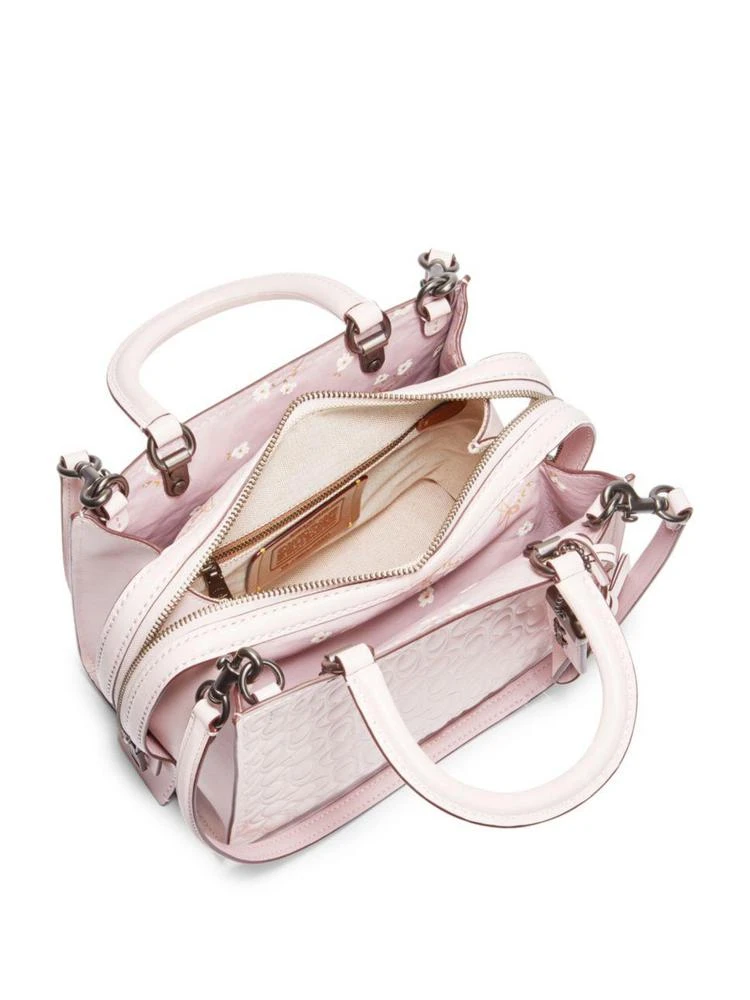商品Coach|Rogue Floral Bow 真皮手提包,价格¥3136,第2张图片详细描述