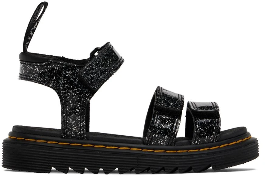 商品Dr. Martens|Kids Black Klaire Glitter Big Kids Sandals,价格¥268,第1张图片