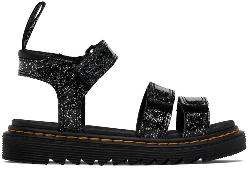 商品Dr. Martens|Kids Black Klaire Glitter Big Kids Sandals,价格¥449,第1张图片