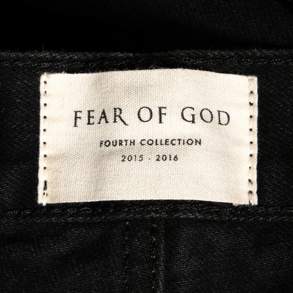 商品[二手商品] Fear of god|Fear of God Fourth Collection Black Distressed Zipped Hem Jeans M,价格¥5150,第4张图片详细描述