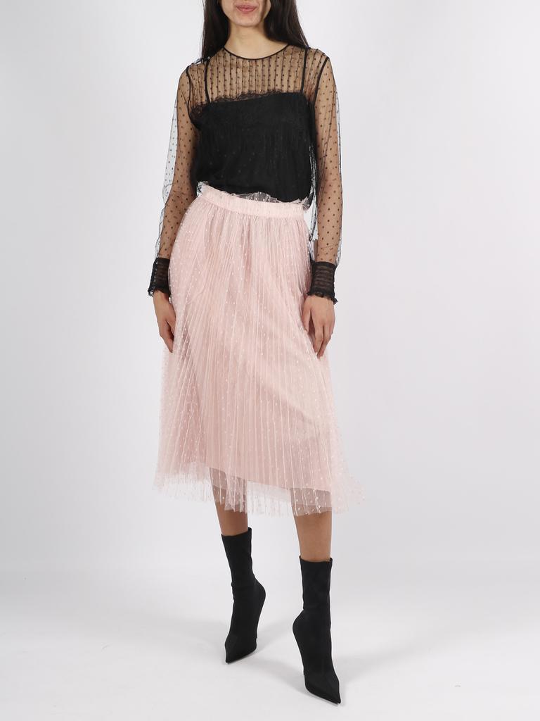 RED Valentino Pleated Point D Esprit Tulle Skirt商品第2张图片规格展示