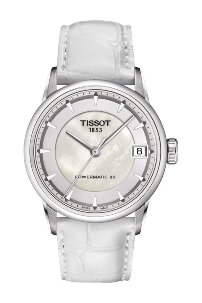 商品Tissot|Women's Luxury Powermatic 80 Croc Embossed Leather Strap Watch, 33mm,价格¥2309,第1张图片