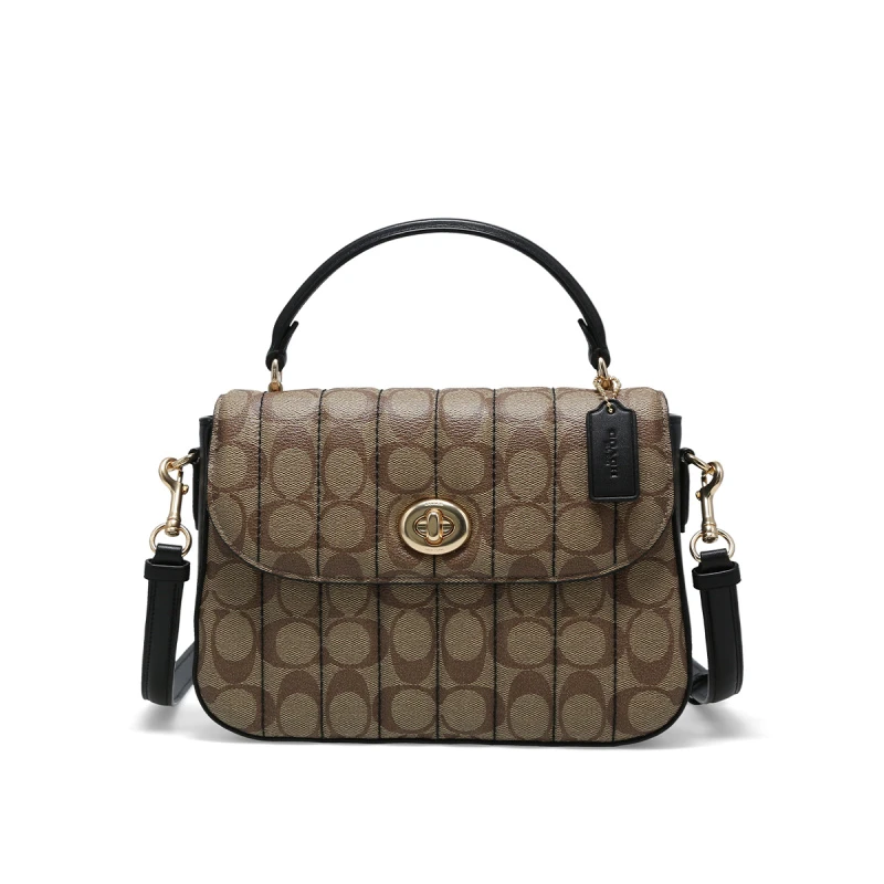 商品[国内直发] Coach|COACH 女士PVC配皮单肩斜挎包 C5645IMCBI,价格¥2204,第1张图片