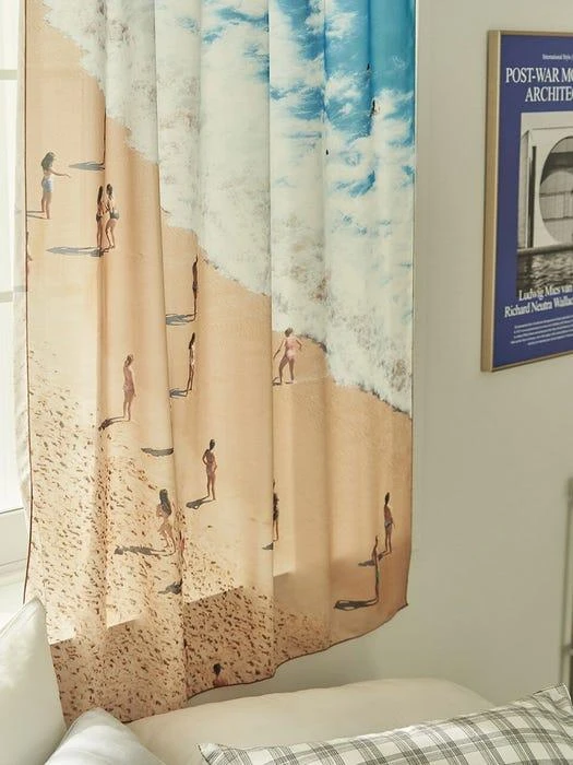 商品DECOVIEW|Summer Beach_Chiffon Sunblock Cover Curtain,价格¥363,第1张图片