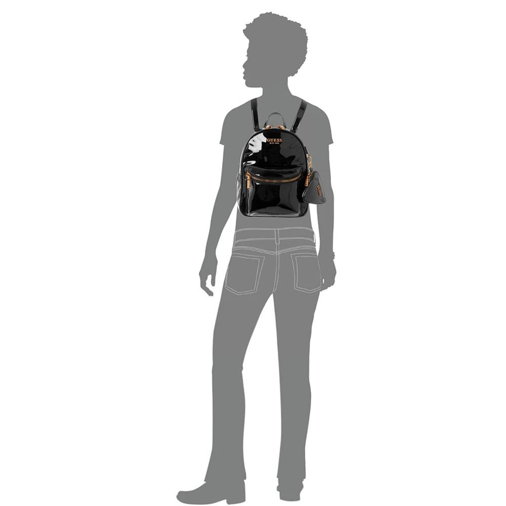 商品GUESS|House Party Small Patent Backpack,价格¥484,第5张图片详细描述
