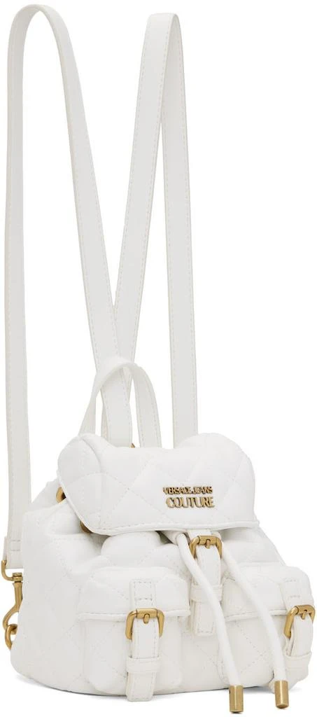 商品Versace|White Quilted Faux-Leather Backpack,价格¥1270,第2张图片详细描述