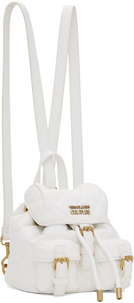 商品Versace|White Quilted Faux-Leather Backpack,价格¥1824,第4张图片详细描述
