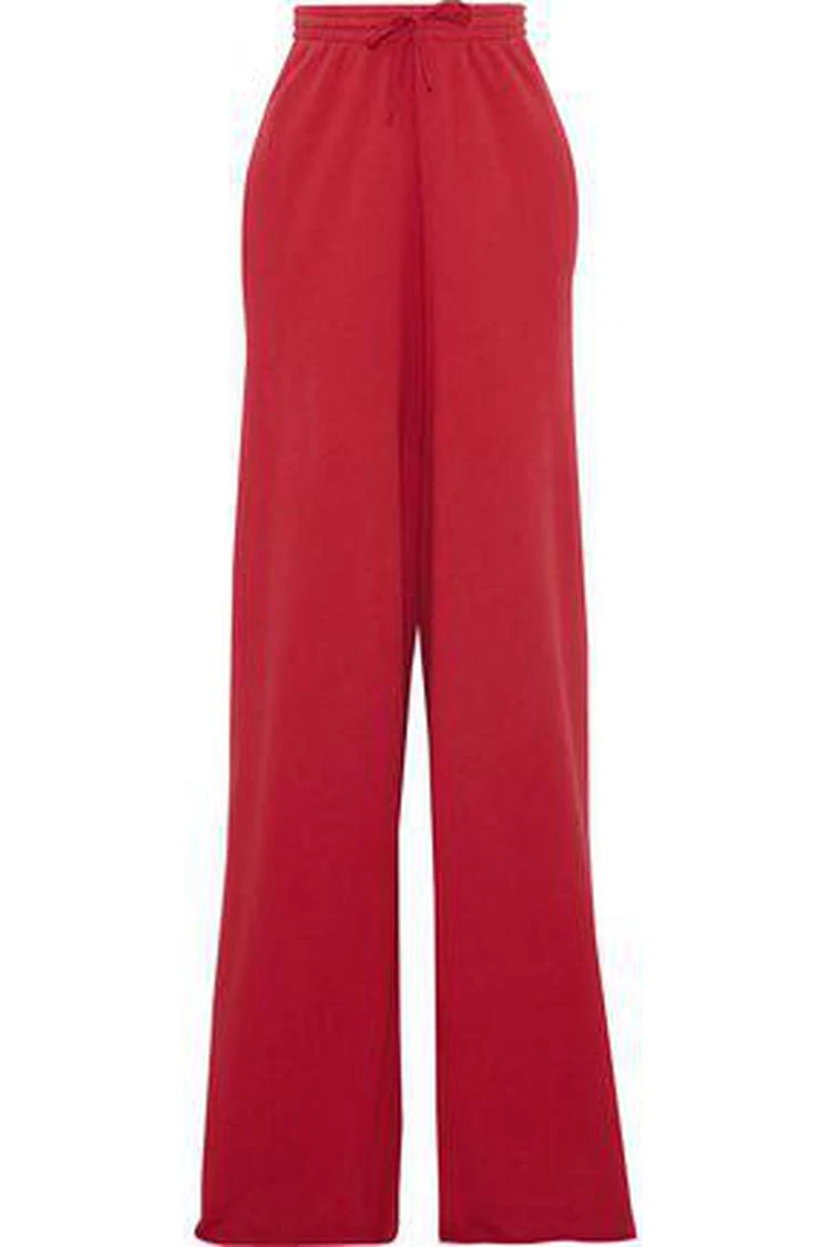 商品Vetements|French cotton-blend terry wide-leg pants,价格¥1140,第1张图片