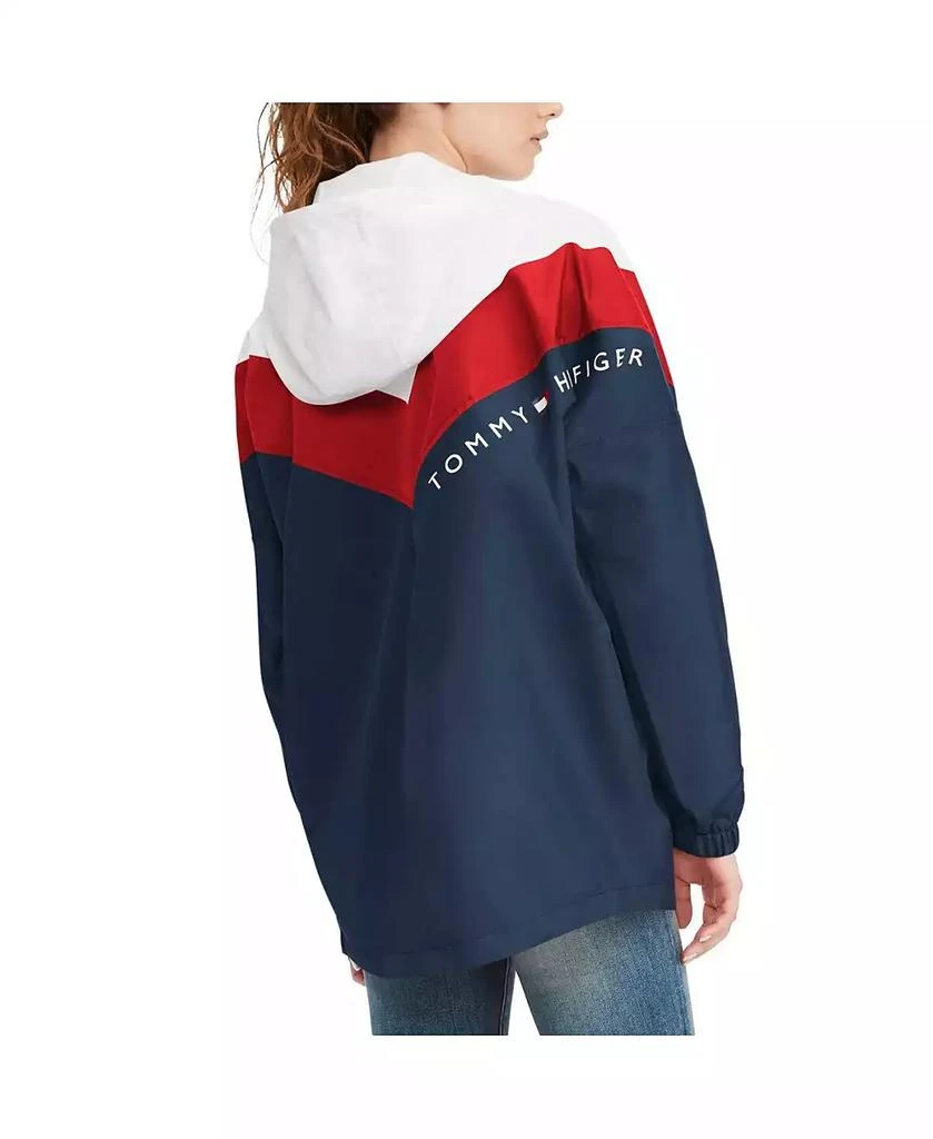 商品Tommy Hilfiger|Women's White, Red New England Patriots Staci Half-Zip Hoodie Windbreaker Jacket,价格¥727,第2张图片详细描述