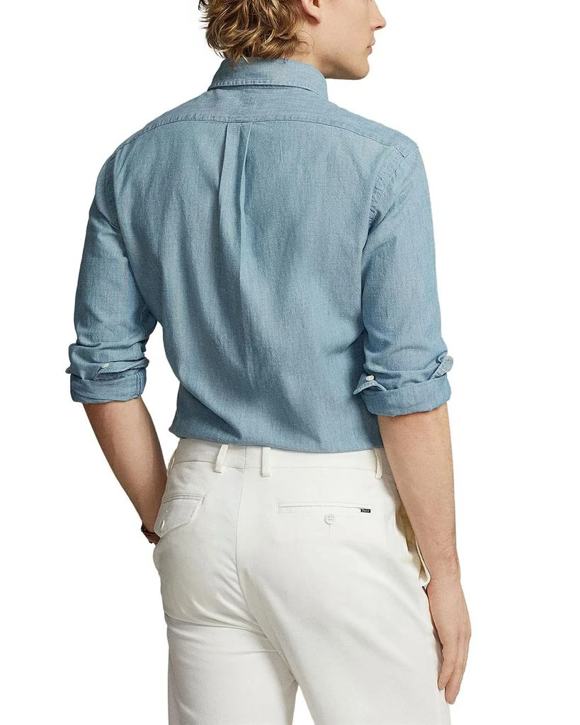 Classic Fit Long Sleeve Chambray Cotton Button Down Shirt 商品