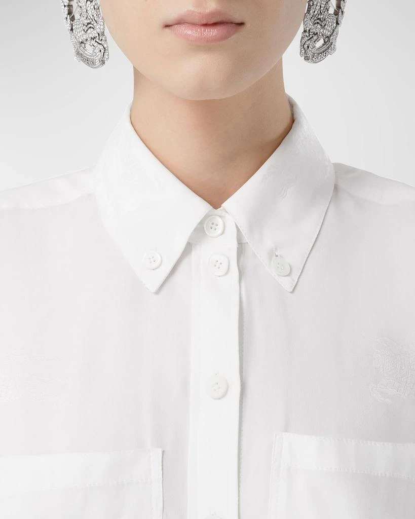 商品Burberry|Ivanna EKD Intarsia Silk Collared Shirt,价格¥3349,第5张图片详细描述