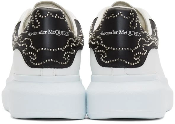 商品Alexander McQueen|White & Black Studded Oversized Sneakers 鞋,价格¥3128,第4张图片详细描述