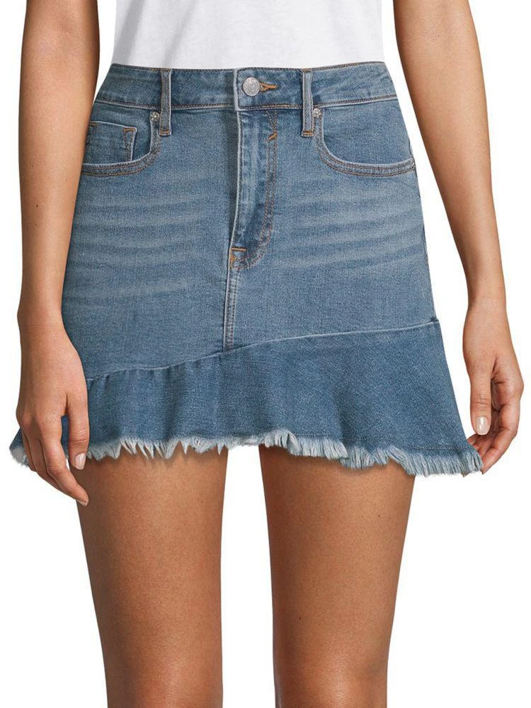 商品VIGOSS|Jagger Frayed Denim Mini Skirt,价格¥79,第1张图片