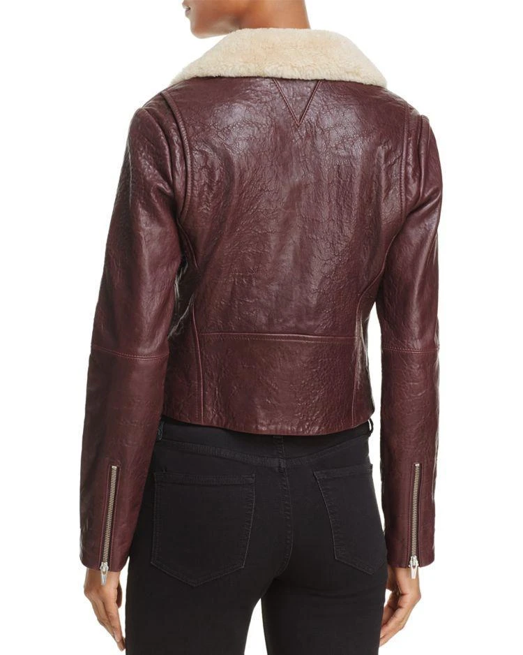 商品VEDA|Nova Shearling-Collar Leather Jacket - 100% Exclusive ,价格¥6111,第2张图片详细描述