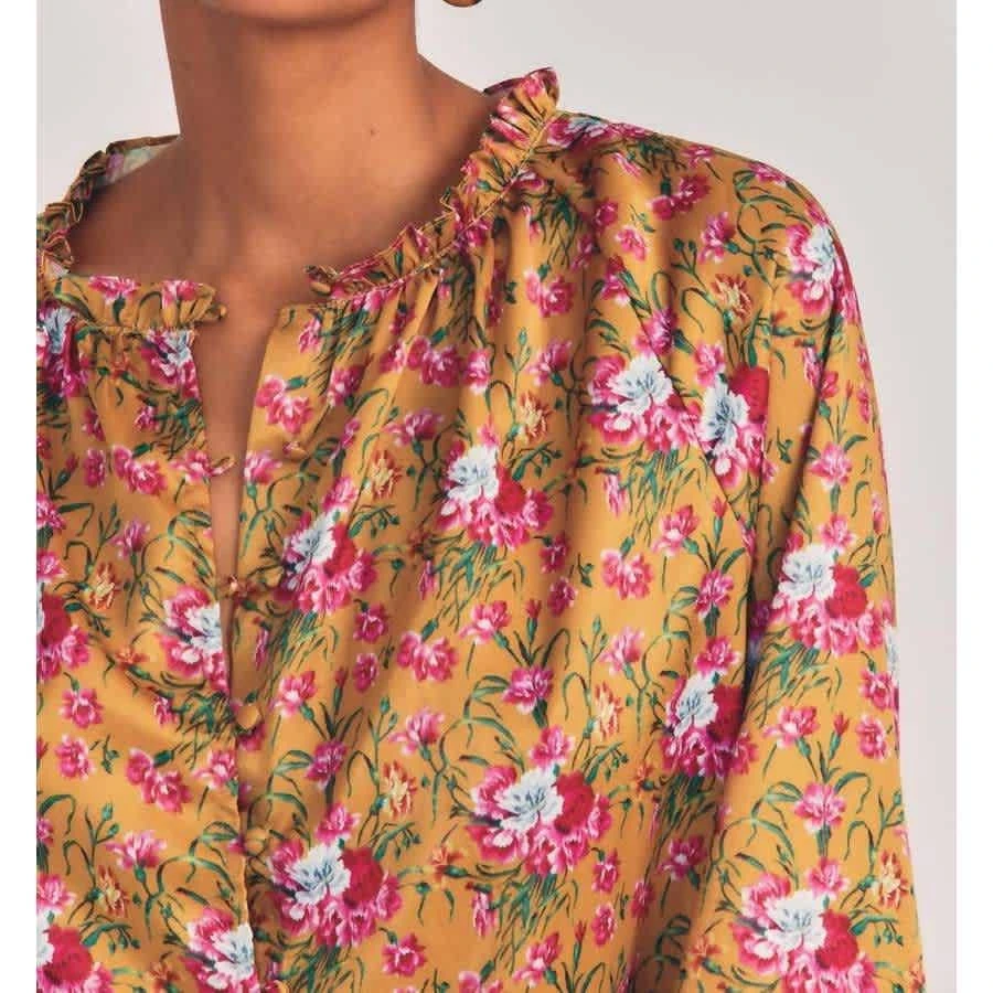 商品LOVESHACKFANCY|LoveShackFancy Ladies Manchester Blouse Ruby Goldmine, Size Large,价格¥1703,第2张图片详细描述