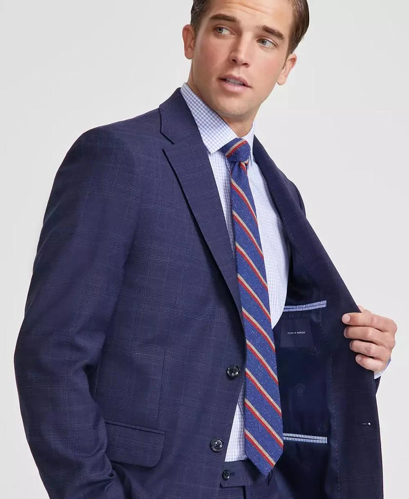 商品Tommy Hilfiger|Men's Modern-Fit Stretch Wool Blend Plaid Suit Jacket,价格¥1067,第3张图片详细描述