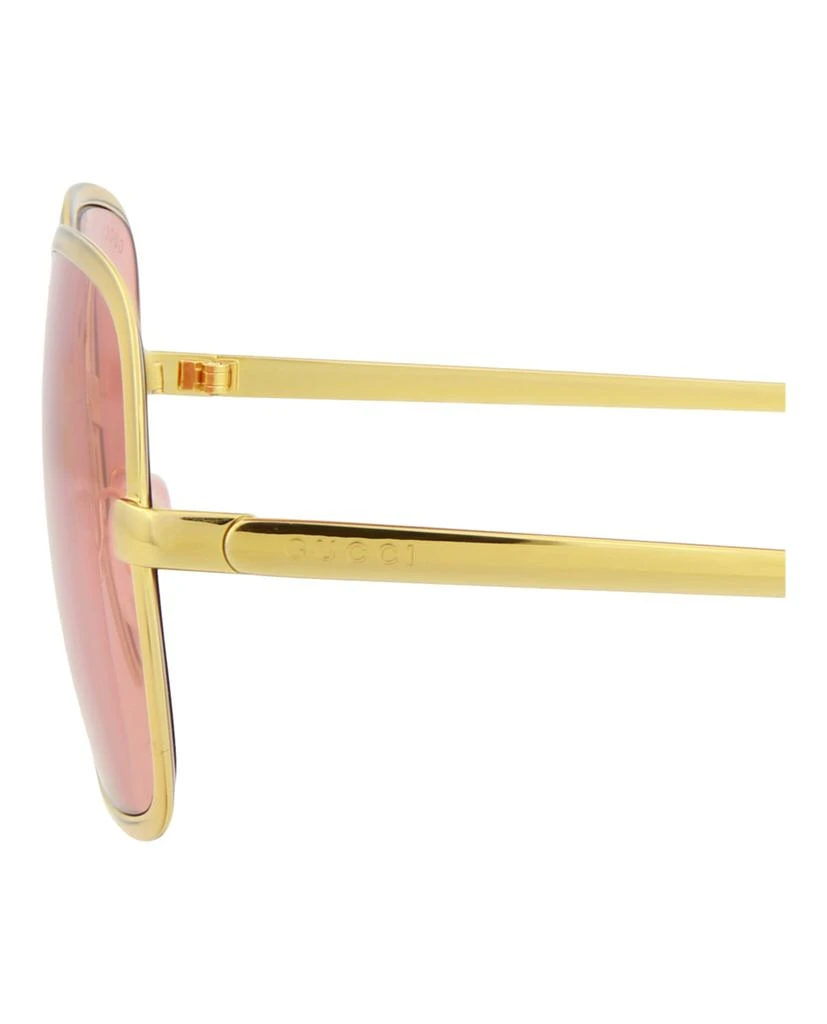 Gucci Square-Frame Metal Sunglasses 4