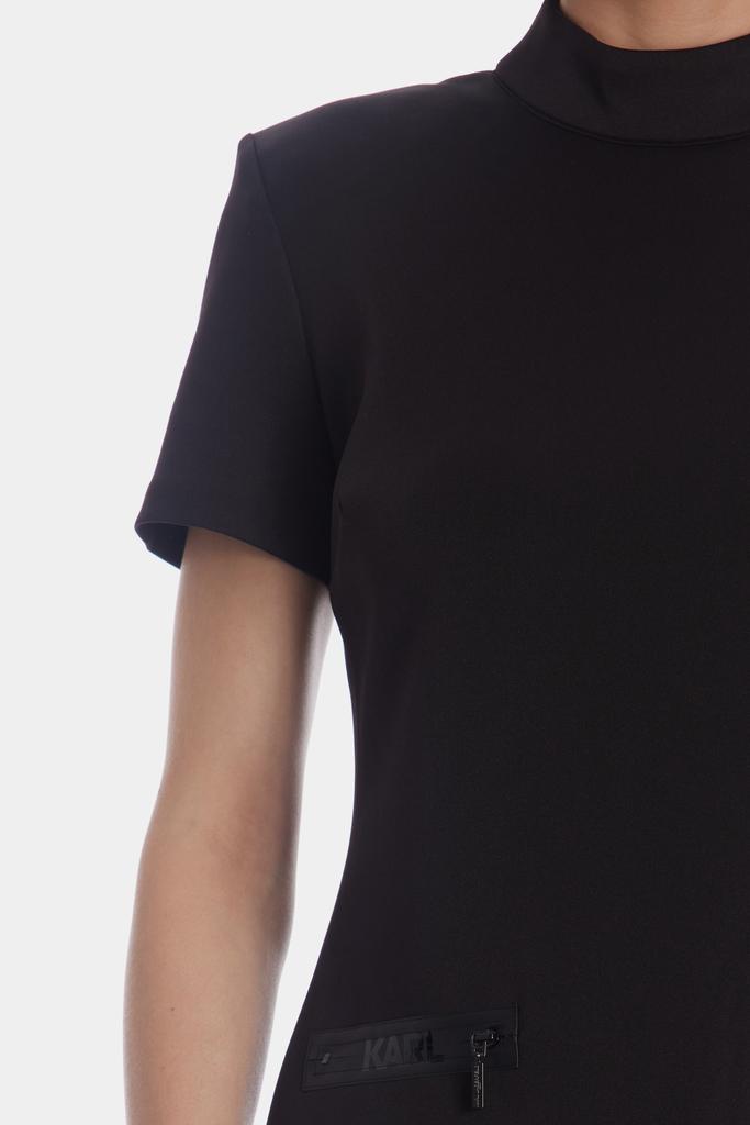 商品Karl Lagerfeld Paris|Short Sleeve Mock Neck Dress,价格¥284,第5张图片详细描述