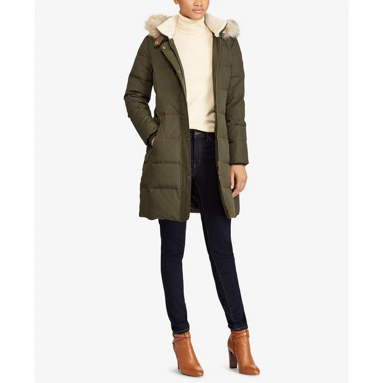 商品Ralph Lauren|Petite Faux-Fur-Trim Quilted Puffer Coat,价格¥1234,第1张图片