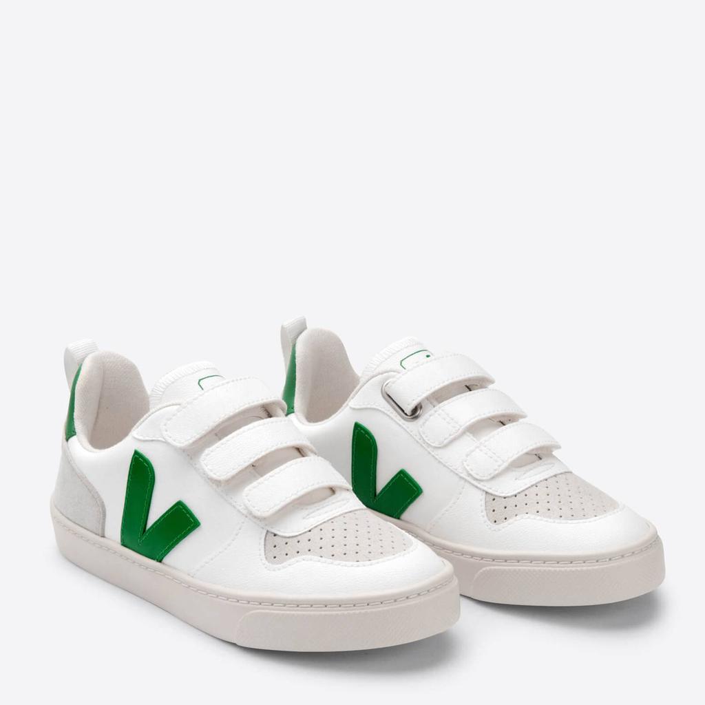 Veja Toddlers' V-10 Velcro Trainers - White/Emeraude商品第2张图片规格展示