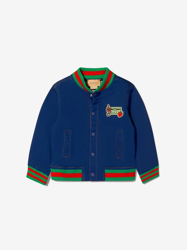 商品Gucci|Gucci Blue Baby Unisex Denim Bomber Jacket,价格¥1834,第1张图片