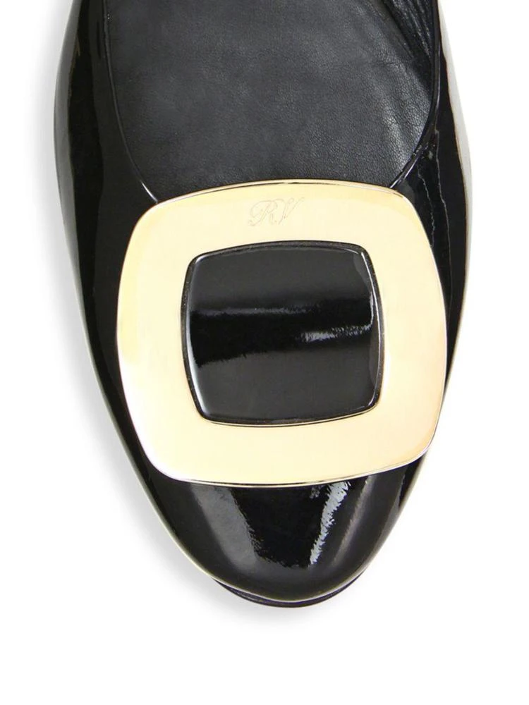 商品Roger Vivier|Roger Vivier - Ballerine Chips Patent Leather d'Orsay Flats,价格¥4881,第3张图片详细描述