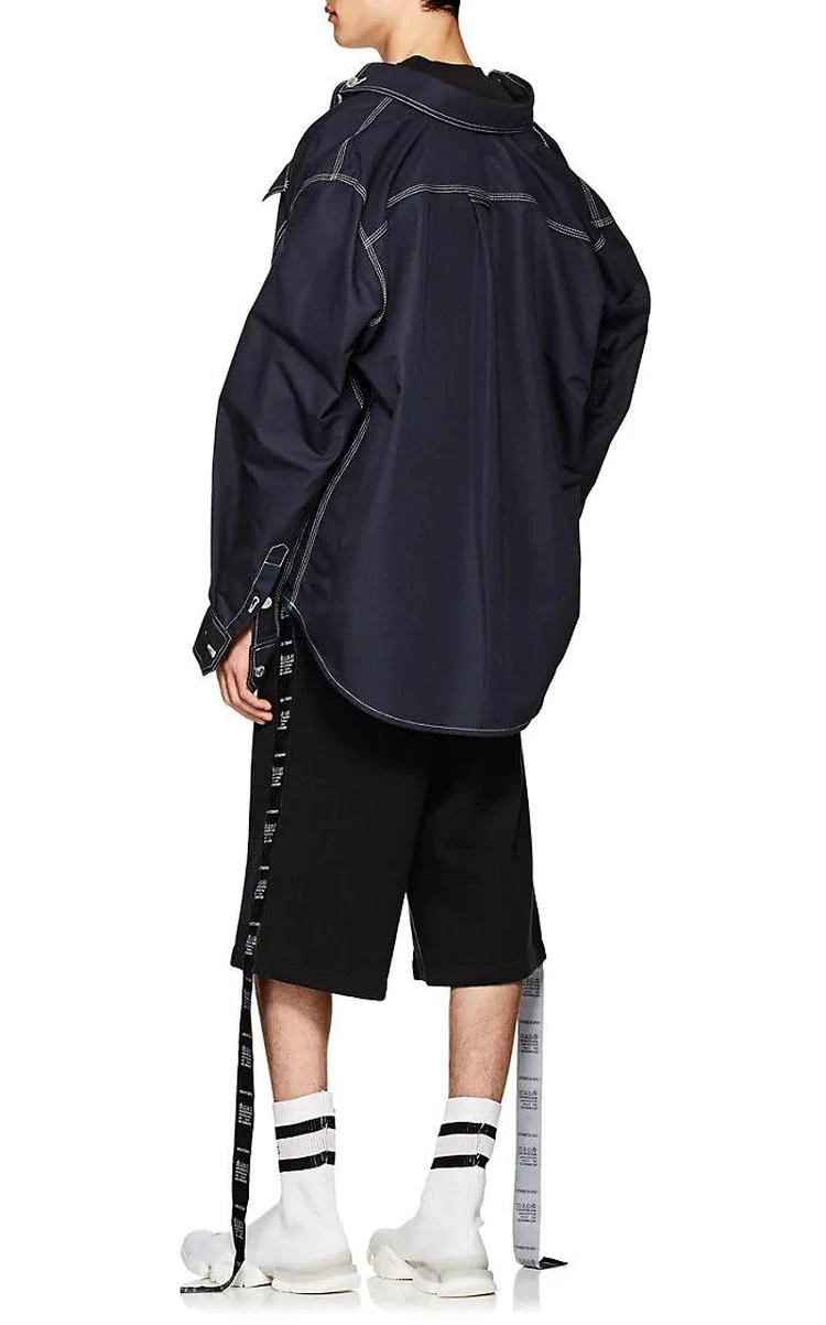 商品Vetements|Topstitched Cotton-Blend Oversized Workshirt,价格¥4850,第4张图片详细描述