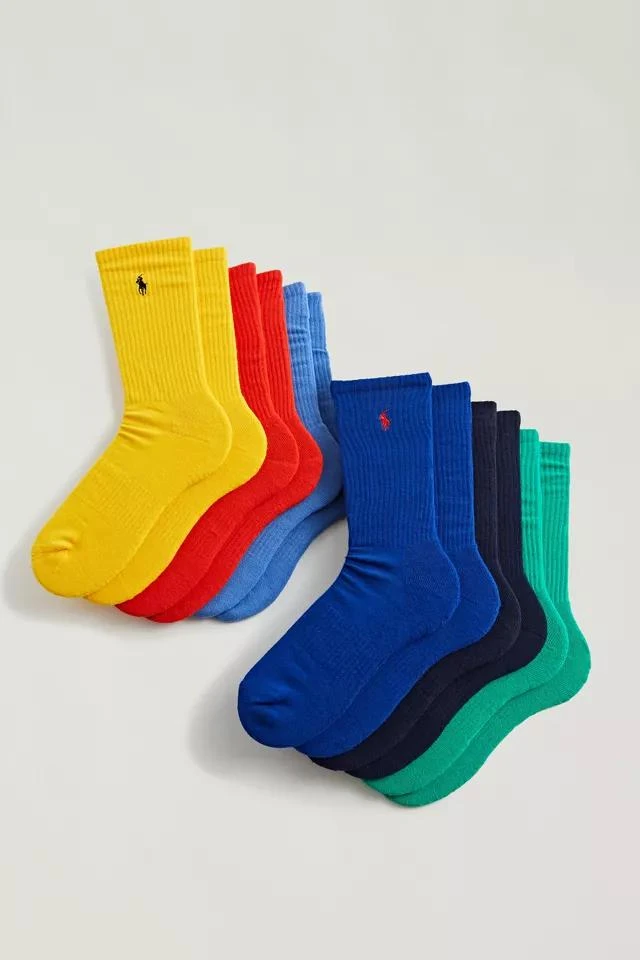 商品Ralph Lauren|Polo Ralph Lauren Solid Crew Sock 6-Pack,价格¥218,第1张图片