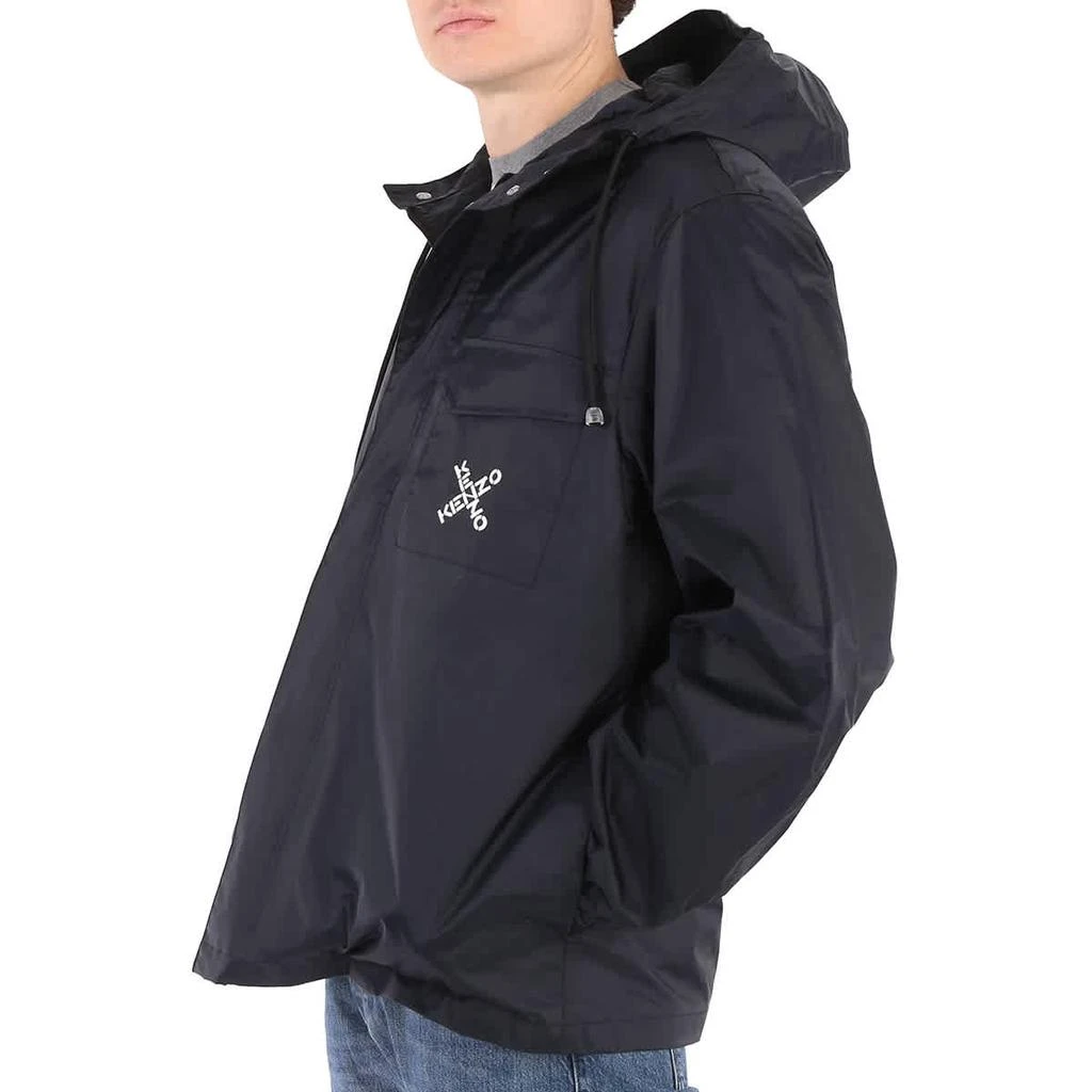 商品Kenzo|Kenzo Mens Black Nylon Logo Windbreaker Jacket, Size Large,价格¥1723,第3张图片详细描述
