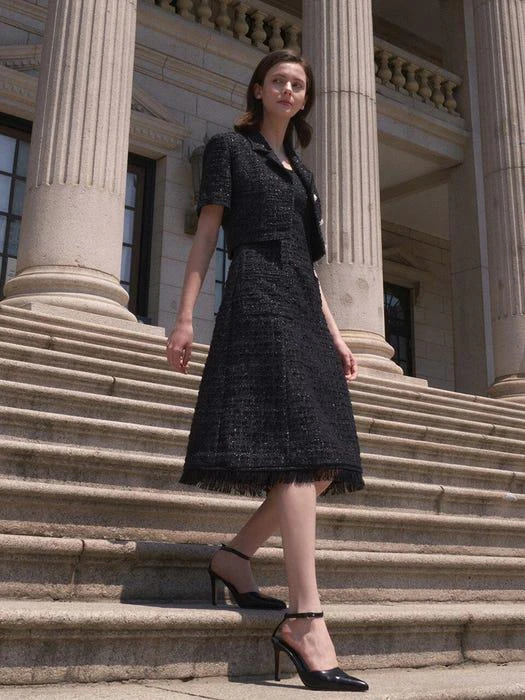 商品AME|Monica Tweed Set (Black),价格¥2863,第3张图片详细描述
