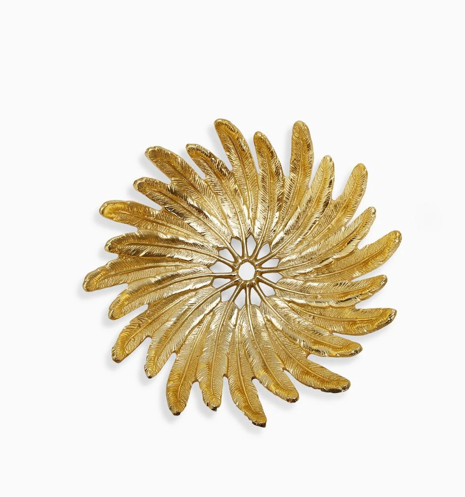 Classic Touch Decor Gold Flower Plate 1