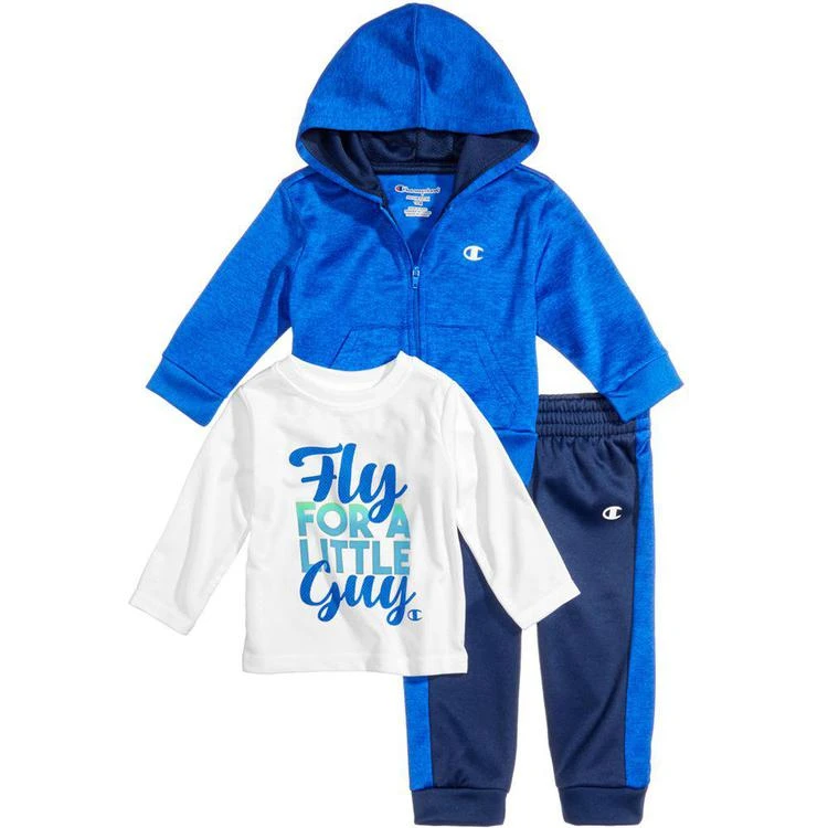 商品CHAMPION|3-Pc. Zip-Up Hoodie, Graphic-Print T-Shirt & Jogger Pants Set, Baby Boys,价格¥143,第1张图片