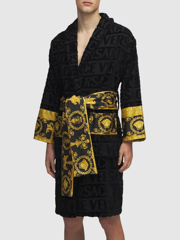 商品Versace|Barocco & Robe Cotton Bathrobe,价格¥4234,第3张图片详细描述