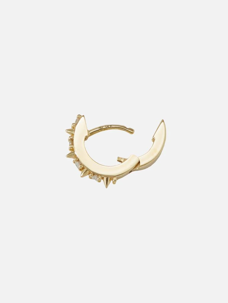 商品THREE STORIES JEWELRY|Single Pave Spike Hoop Earring,价格¥2261,第4张图片详细描述