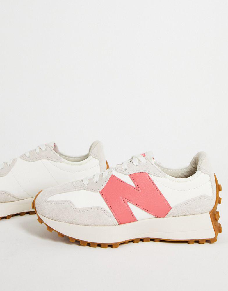 New Balance 327 trainers in off white and pink商品第1张图片规格展示