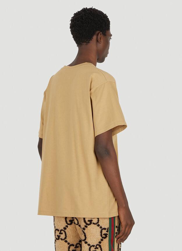 商品Gucci|Mirror Logo T-Shirt in Camel,价格¥4033,第6张图片详细描述