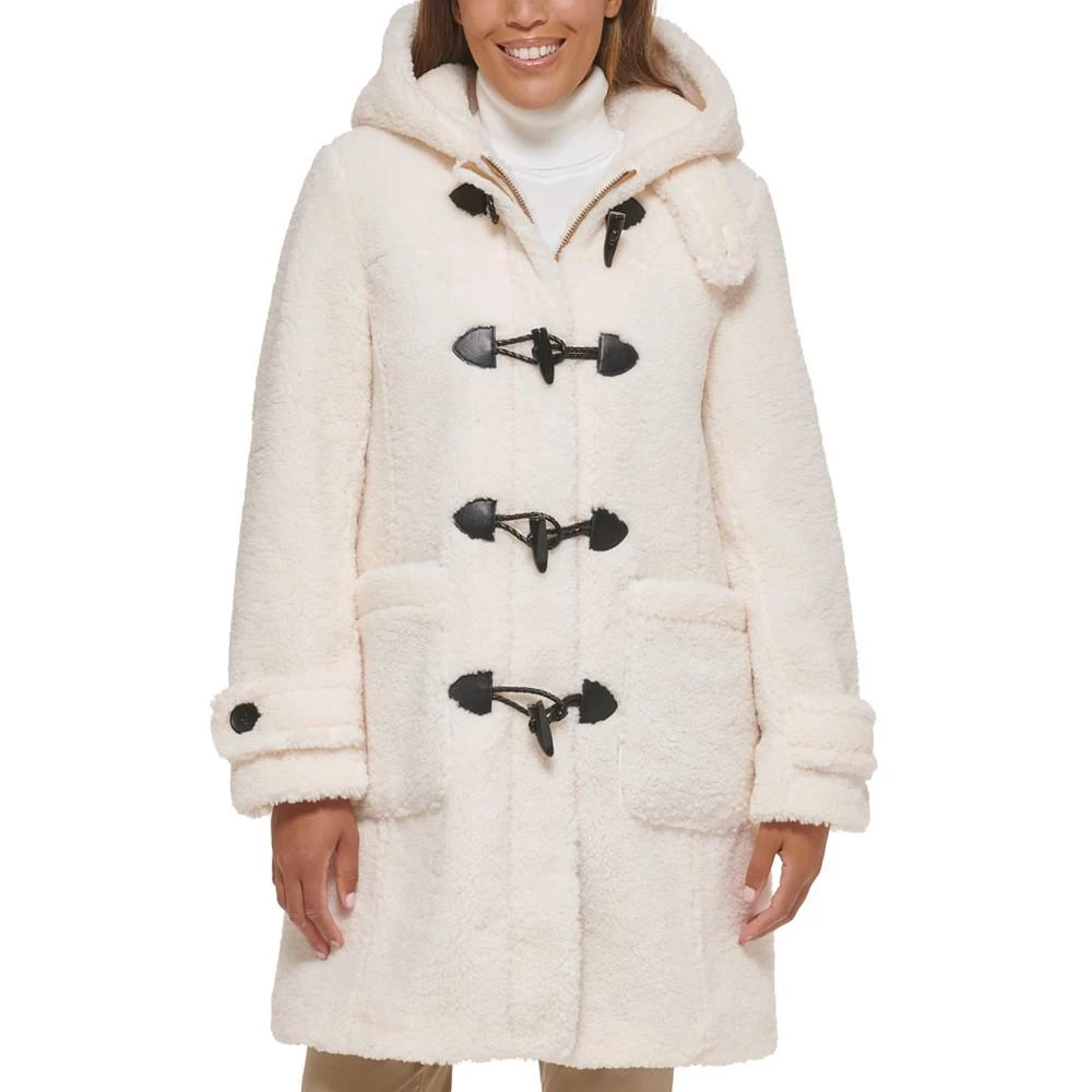 商品Tommy Hilfiger|Women's Hooded Sherpa Toggle Coat,价格¥2671,第1张图片