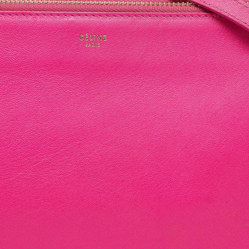 Celine Pink Leather Large Trio Zip Crossbody Bag 商品