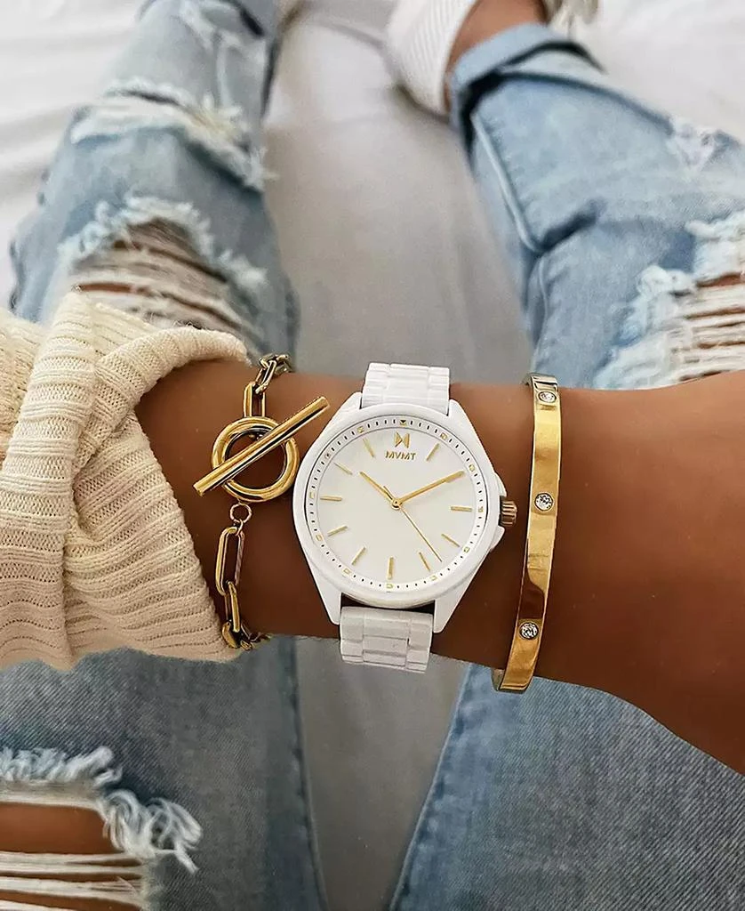 商品MVMT|Coronada White Ceramic Bracelet Watch 36mm,价格¥1192,第3张图片详细描述
