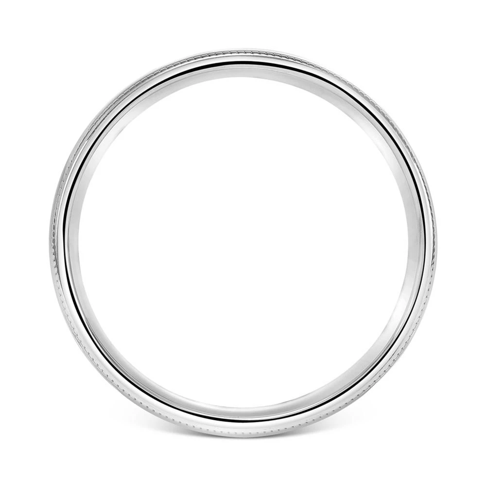 商品Macy's|Men's Milgrain Edge Wedding Band in 18k Gold-Plated Sterling Silver (Also in Sterling Silver),价格¥392,第2张图片详细描述