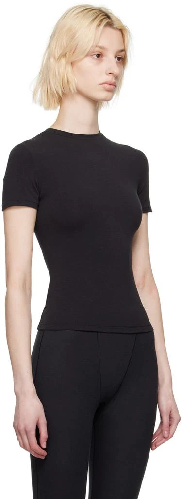 商品SKIMS|Black Cotton Jersey T-Shirt,价格¥469,第2张图片详细描述