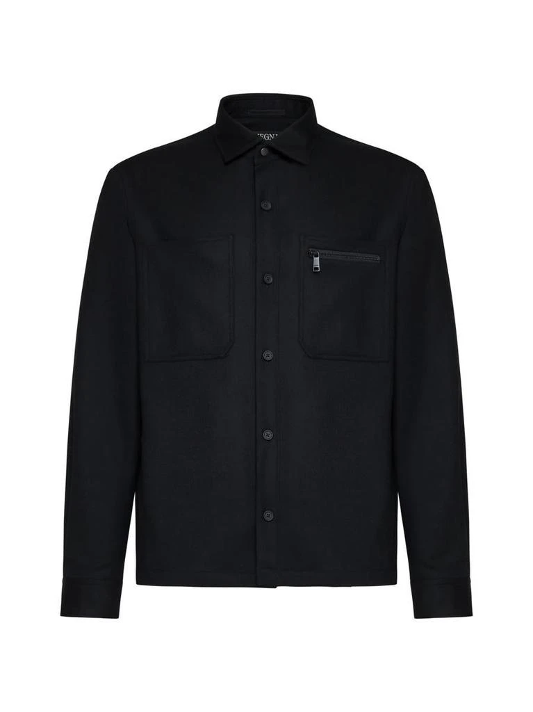 商品Zegna|Zegna Shirts in Nero Unito,价格¥5879,第1张图片